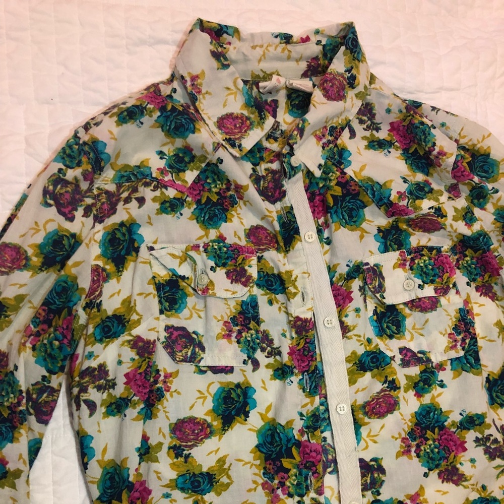 Floral button down